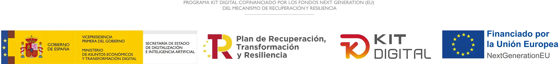 Logotipo Kit Digital: imagen institucional del programa de digitalización financiado por la Unión Europea